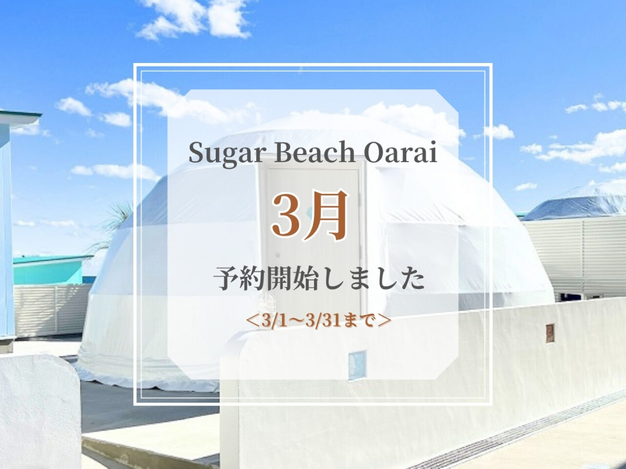 3月ご予約受付開始のお知らせ